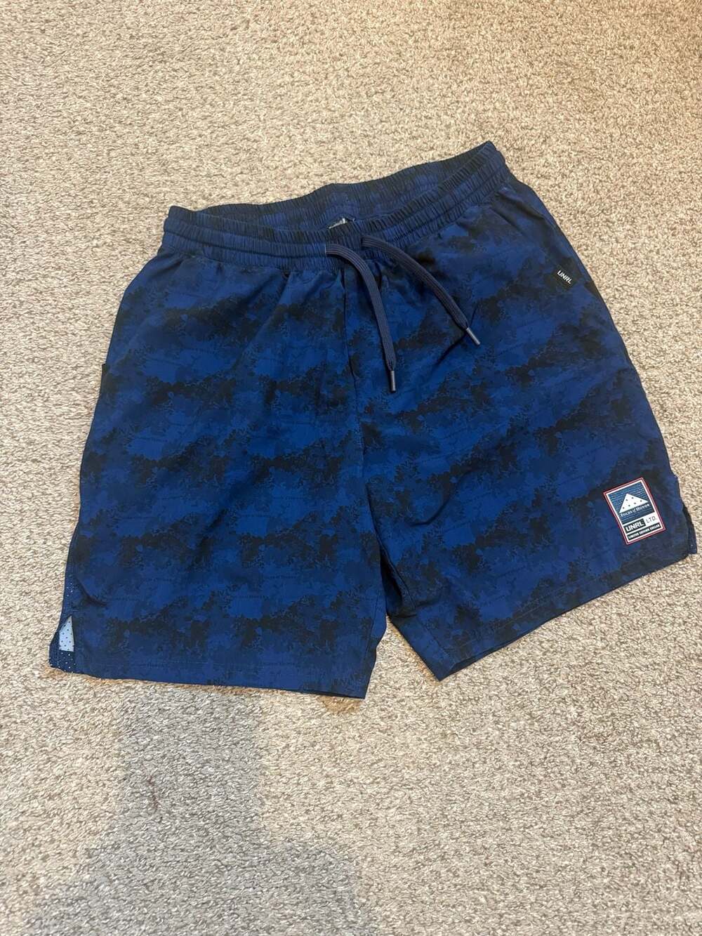UNRL Folds of Honor Limited Edition Collab Shorts Blue Camo Size Large